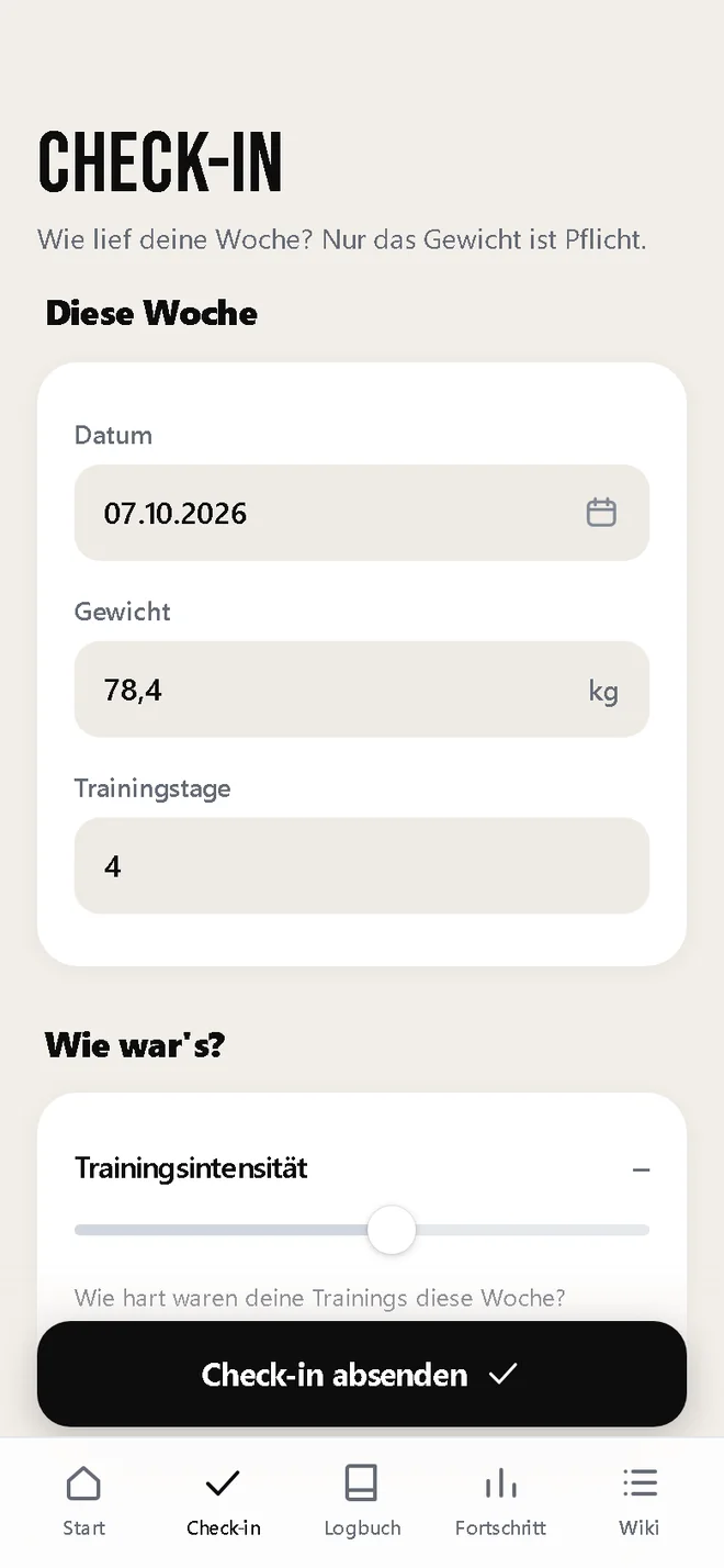 Check-in in der PRAVIT App