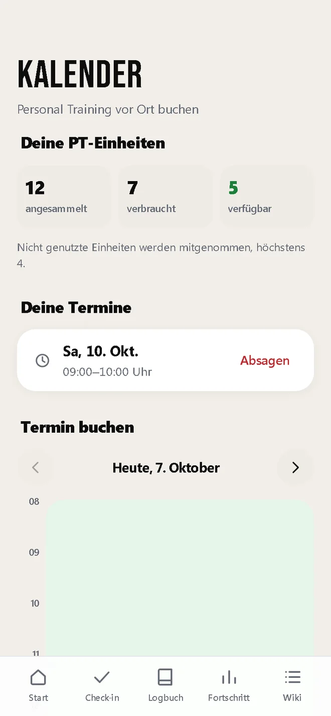 PRAVIT App: Termine buchen